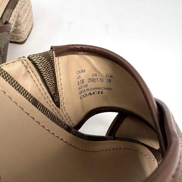 Coach Sloan Espadrille Khaki/Saddle - Picture 9 of 10